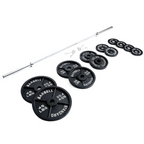 275lbs Iron Weight Set Combo With Olympic Barbell