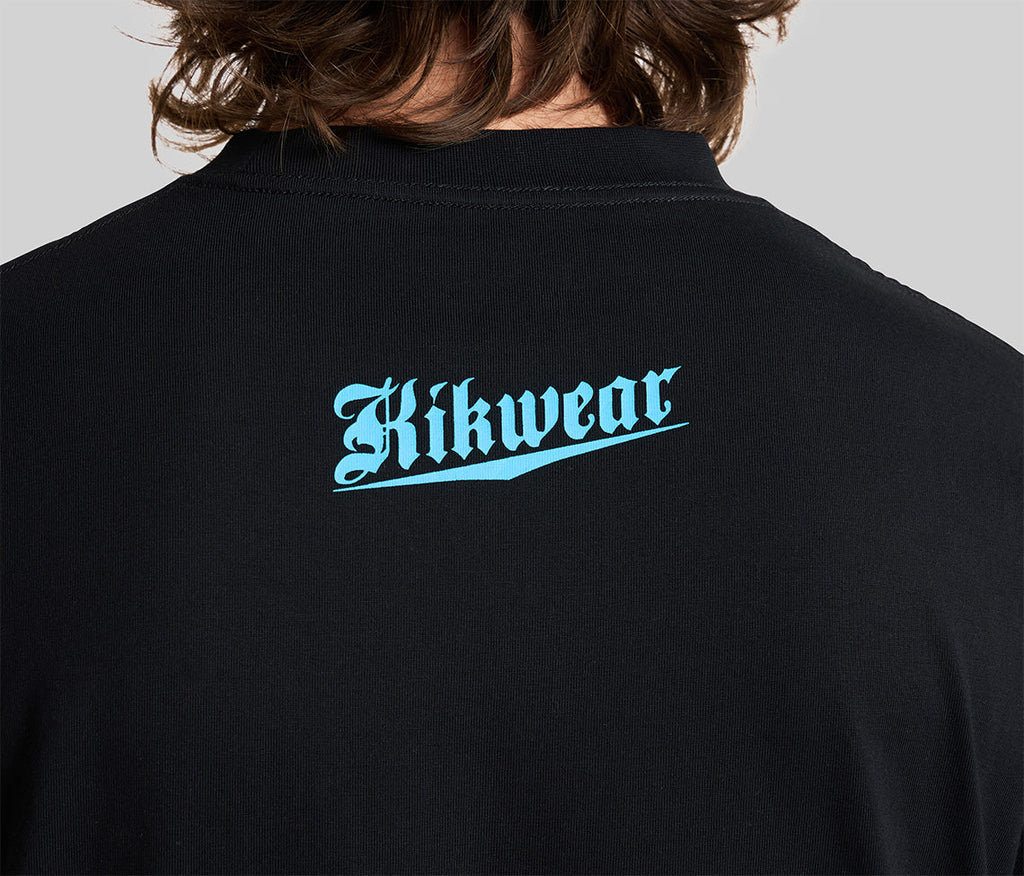 Kikwear Cuts Graphic Tee Black Mens Basic Short Sleeve T Shirt Premium Everyday Casual Wear