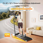 Toputure TP6 Portable Home Treadmill 12 Percent Incline