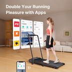 Toputure TP4 Foldable Incline Treadmill 9 Percent Incline 2.5 HP Motor Dual Display App Tracking