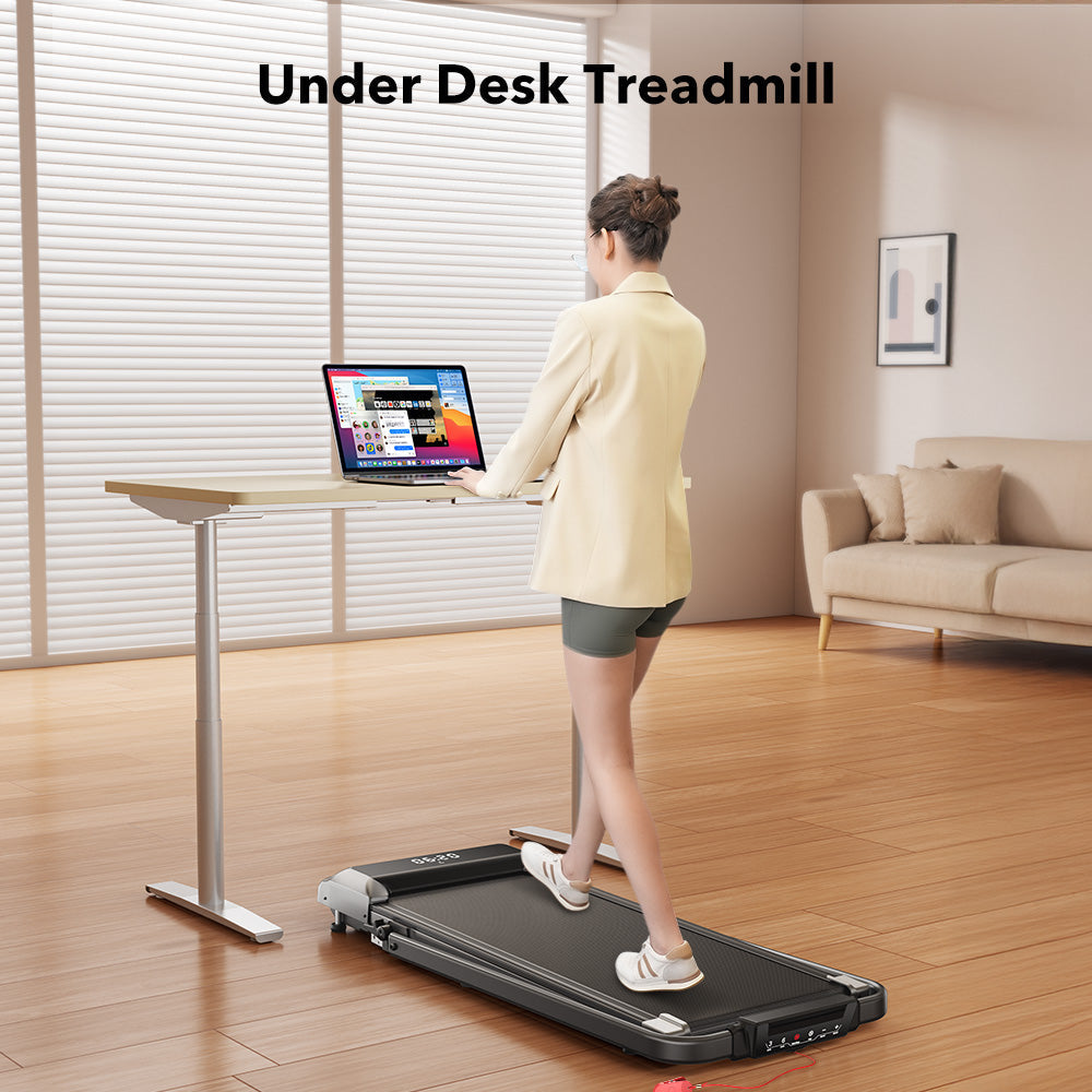 Toputure TP2 Walk Run Treadmill With 7 Incline 0.6-7.5 mph LED Display App Compatible Portable