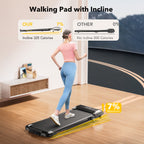 Toputure TP2 Walk Run Treadmill With 7 Incline 0.6-7.5 mph LED Display App Compatible Portable