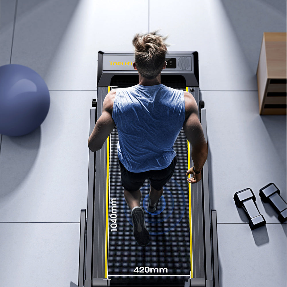 Toputure TP5 2 In 1 Folding Treadmill 12 Percent Incline Two Point Five HP Motor Bluetooth Speaker