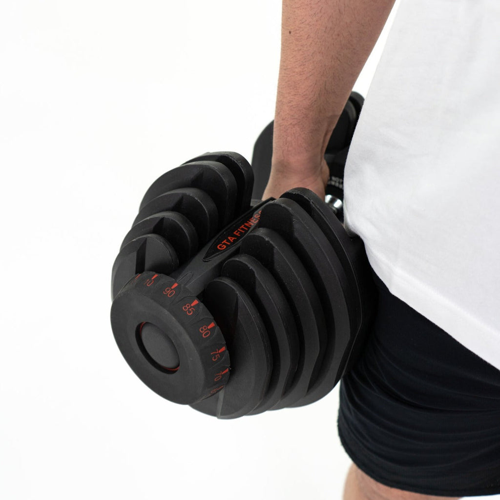 Adjustable Dumbbells (10-90lbs Set of 2)