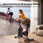 Toputure TEB1 Exercise Bike With 0 To 100 Percent Magnetic Resistance 15kg Flywheel Ultra Quiet Solid Triangle Frame