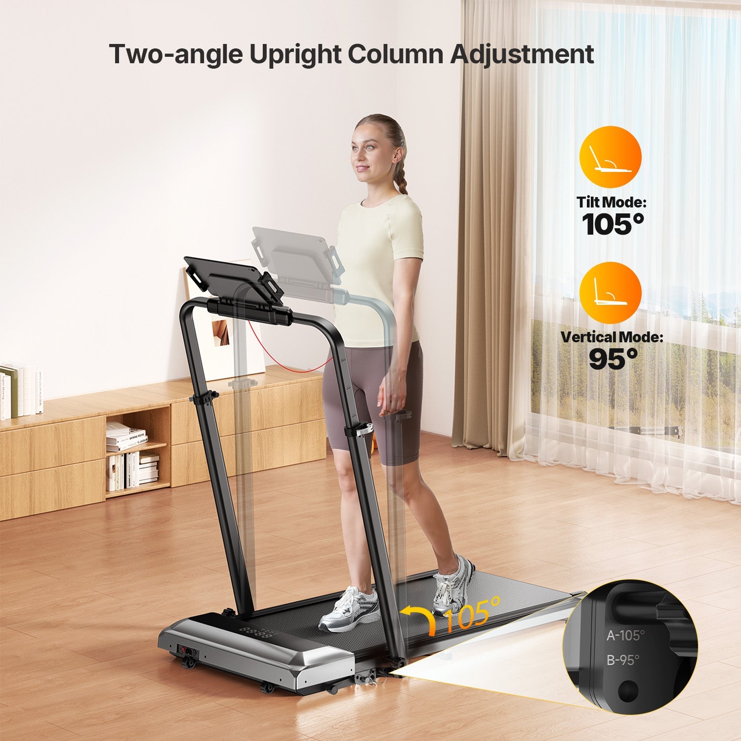 Toputure TP6 Portable Home Treadmill 12 Percent Incline