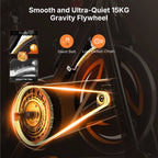 Toputure TEB3 Exercise Bike Ultra Quiet 15Kg Flywheel