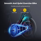 Toputure TEB1 Exercise Bike With 0 To 100 Percent Magnetic Resistance 15kg Flywheel Ultra Quiet Solid Triangle Frame