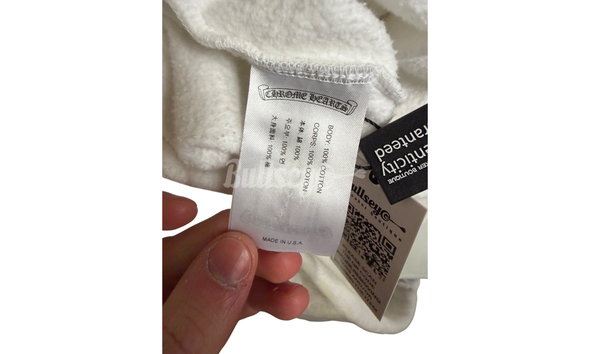 Chrome Hearts White Horseshoe Glow Hoodie (PreOwned)