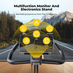 Toputure TEB1 Exercise Bike With 0 To 100 Percent Magnetic Resistance 15kg Flywheel Ultra Quiet Solid Triangle Frame