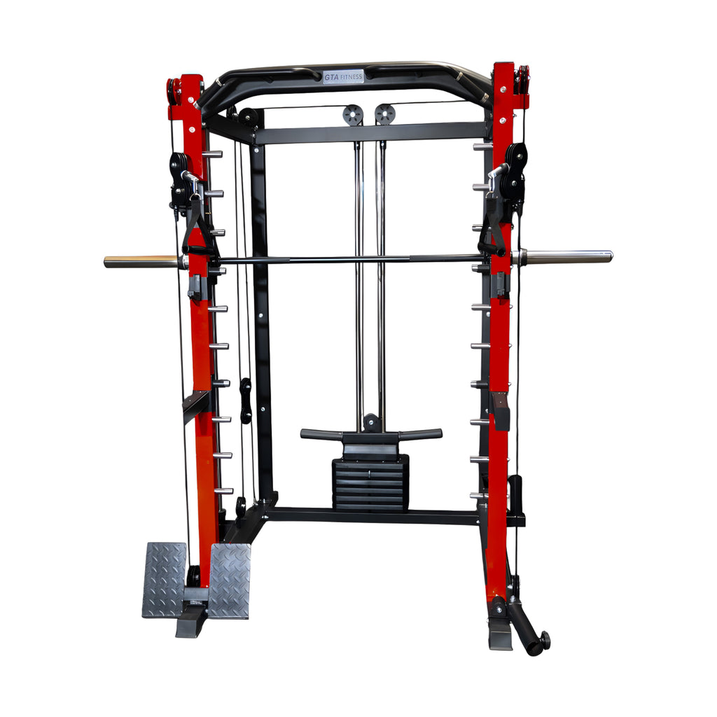 All-in-one Smith Machine with 75 LB or 150 LB Weight Stack
